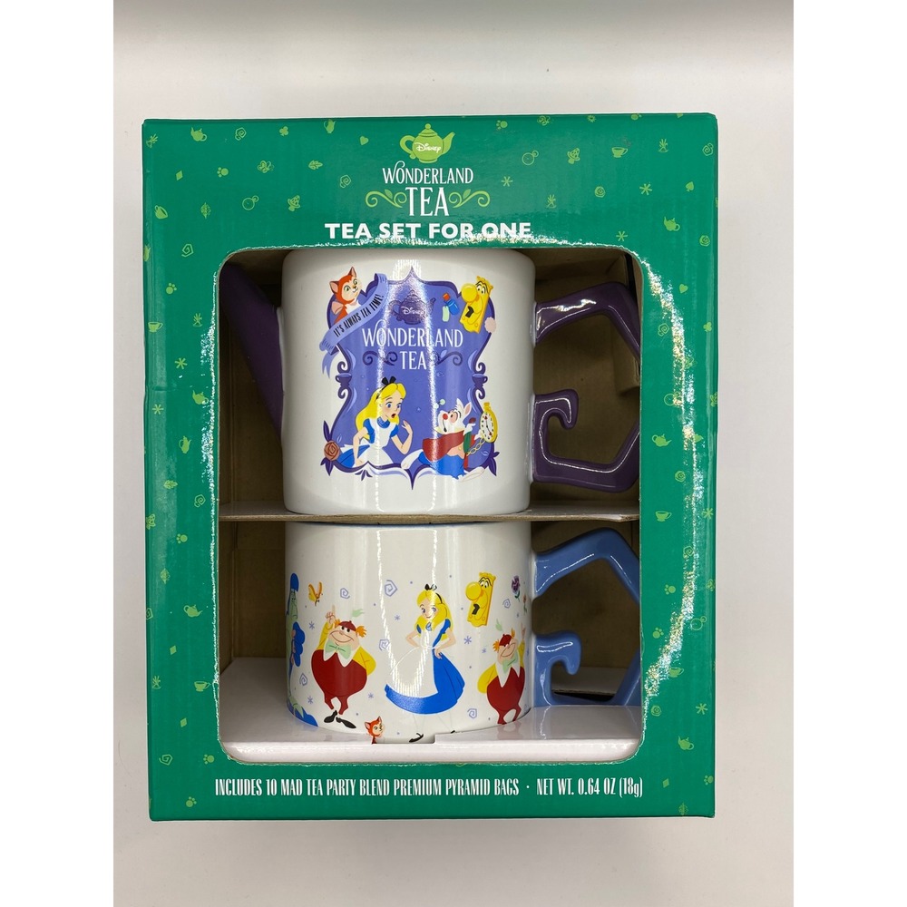 Disney Wonderland Tea Set For One Teapot & Mug Mad Tea Party New **No Teabags